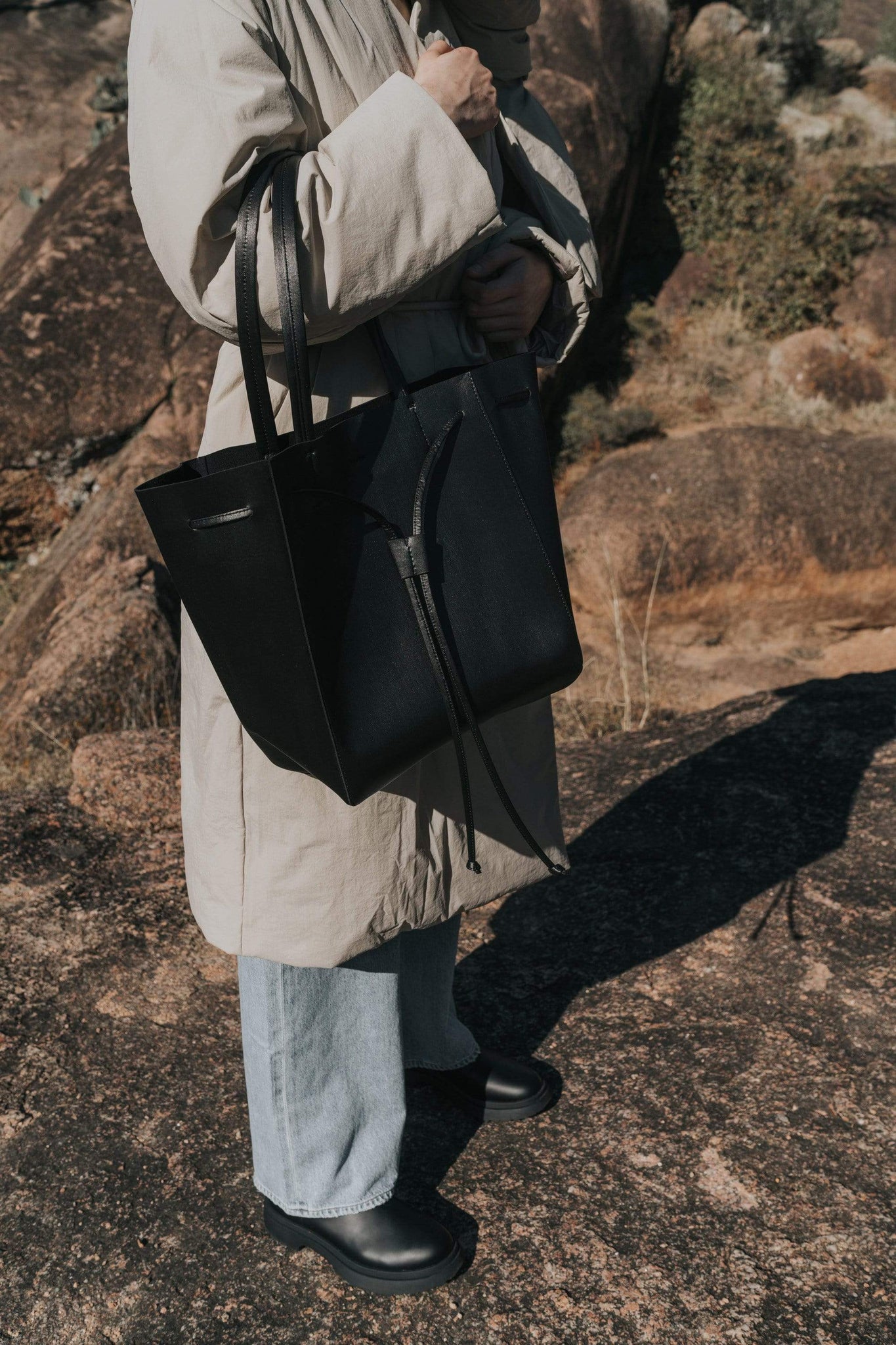 KWONN BAG Black Shopper vegan bags luxury bags handbags