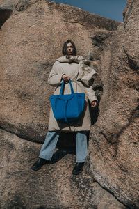KWONN BAG Blue Shopper vegan bags luxury bags handbags