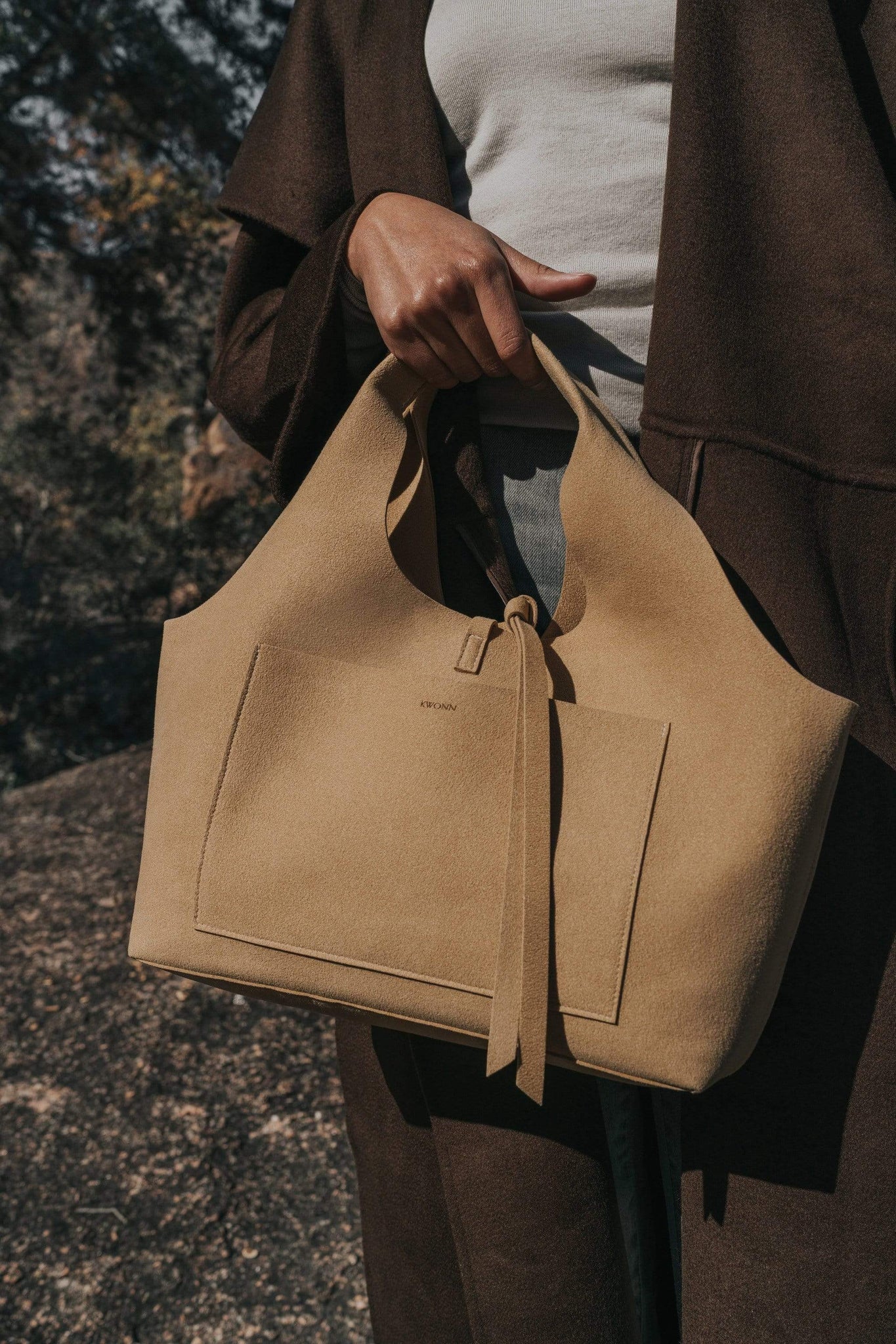 KWONN BAG Camel Tote vegan bags luxury bags handbags